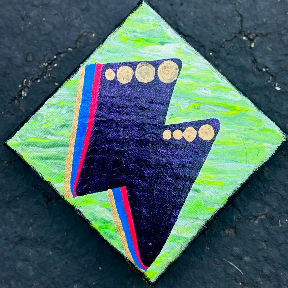 1 of 1 Original Art by Acrylic Melody. Bowie bolt
